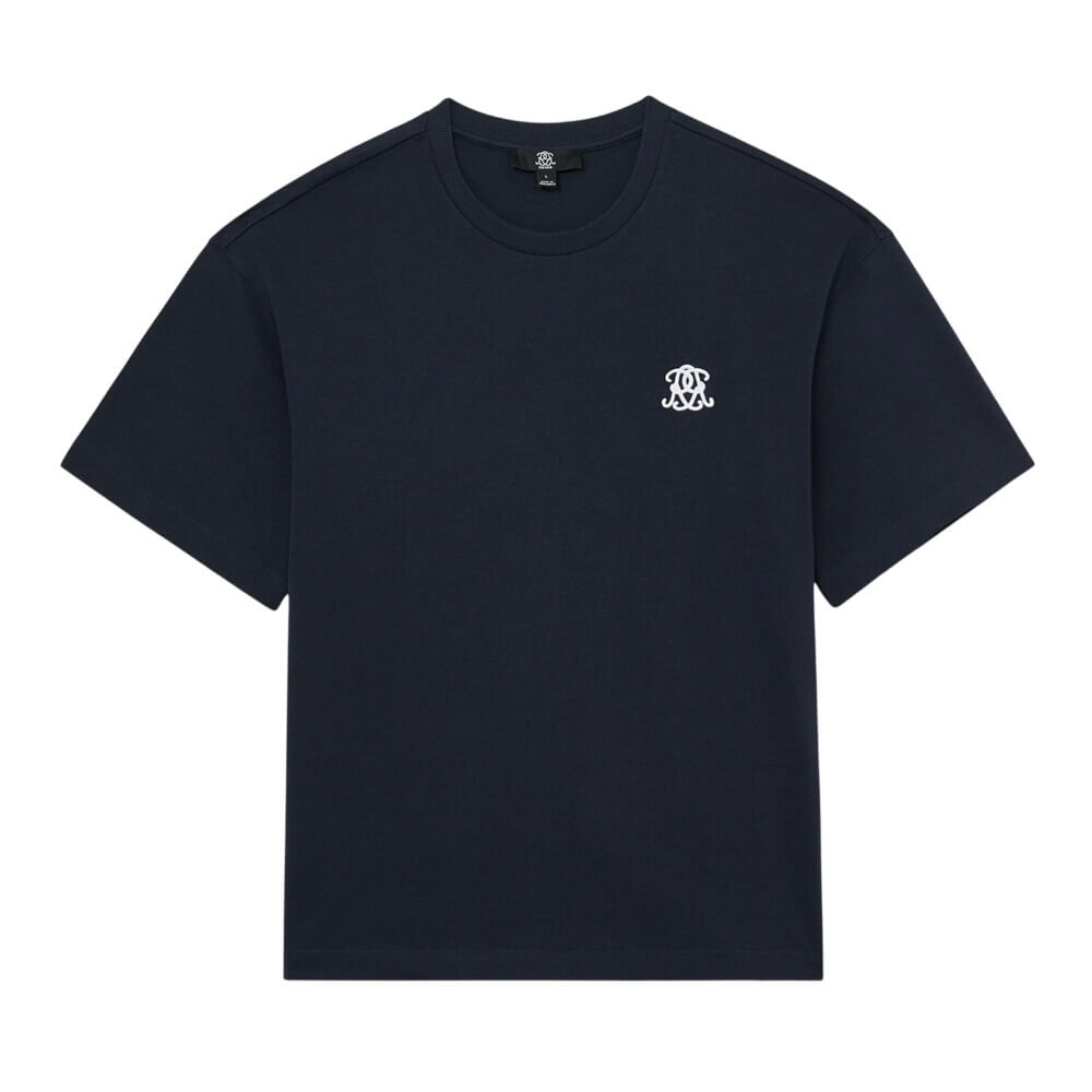 REISS Rainer Monogram Embroidered Relaxed-Fit T-Shirt